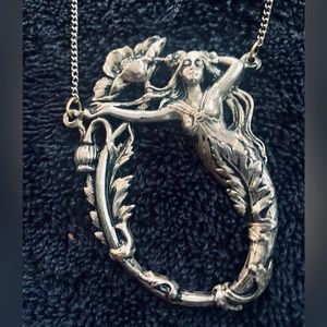 Vintage art deco, antiqued, necklace